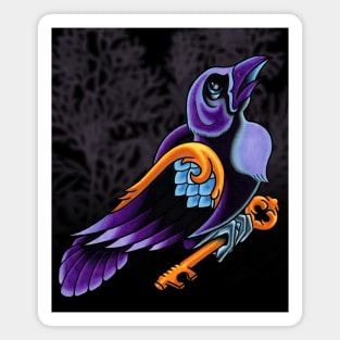 Raven and the Skeleton Key Magnet